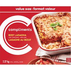 Boîte de lasagne à la viande format valeur