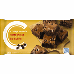 Compliments Semi-Sweet Chocolate Chips in yellow packaging