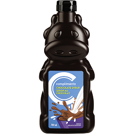 Sirop de chocolat Compliments dans une bouteille brune